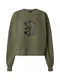 NIKE Sportovní mikina  khaki / černá