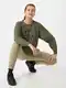 NIKE Sportovní mikina  khaki / černá