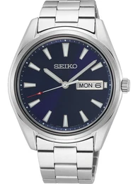 Uhr silber / navy
