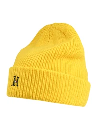 Beanie gelb / schwarz / weiß / rot
