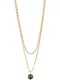 Pilgrim Řetízek ''''Online Exclusive Haven''''  zlatá / zelená