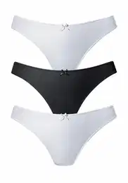 Tanga černá / bílá