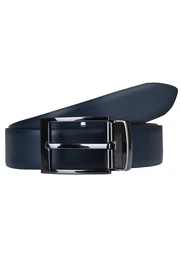 Lloyd Men''''s Belts Ledergrtel blau / silber