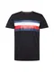TOMMY HILFIGER Majica  črna / mornarska / rdeča / bela