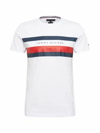 T-Shirt weiß / rot / navy