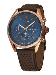 Casual Uhr ''''CHAMPION'''' dunkelbraun / rosegold / dunkelblau