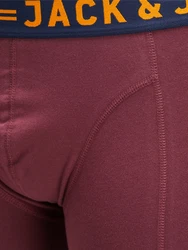 Jack & Jones Unterhemd Sense Trunks 3-Pack 3612 navy / orange / weinrot