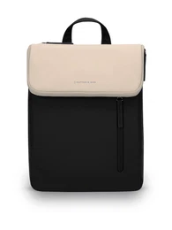 Rucksack 'Vallen Cream Black' creme / schwarz