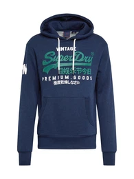 Sweatshirt dunkelblau / weiß / grün