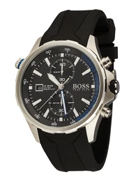Uhr ''''GLOBETROTTER'''' schwarz / silber