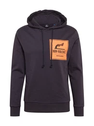 JACK & JONES Sweatshirt ''''NONVIOLENCE'''' schwarz / orange