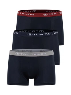 TOM TAILOR Unterhemd Hip Pants Retro Boxer marine/grau/weinrot/wei