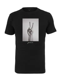 MT Men T-Shirt ''''Peace Sign'''' schwarz / grau