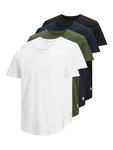 JACK & JONES T-Shirt JJENOA TEE SS CREW NECK navy/dunkelgrn/schwarz/wei
