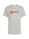 NIKE Sportshirt grau / rot