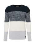 Key Largo Pullover 'Jogi' (MST00087) navy/rauchblau/blaumeliert/wei