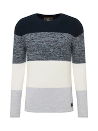 Pullover ''''JOGI'''' navy / weiß / opal / blaumeliert