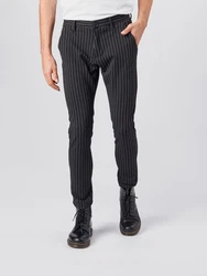 Denim Project Hose 'Ponte Roma Plain' schwarz/silber