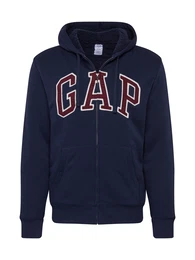 Sweatjacke navy / weiß / weinrot