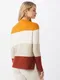 TOM TAILOR DENIM Pulover  gorčica / pegasto bela / bež / rjasto rdeča