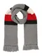 TOMMY HILFIGER Schal graumeliert / marine / hellrot / weiß