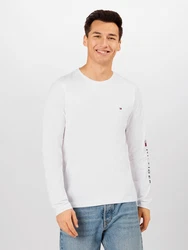 TOMMY HILFIGER Shirt TOMMY LOGO LONG SLEEVE TEE navy/rot/wei