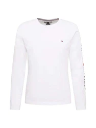 TOMMY HILFIGER Shirt TOMMY LOGO LONG SLEEVE TEE navy/rot/wei