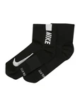 NIKE Sportsocken 'Multiplier' schwarz/weiß