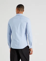Tommy Jeans Herren Freizeithemd Original Stretch Regulär Slim Fit hellblau/blutrot/weiß