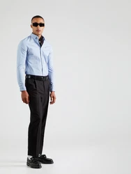 Tommy Jeans Herren Freizeithemd Original Stretch Regulär Slim Fit hellblau/blutrot/weiß