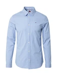 Tommy Jeans Herren Freizeithemd Original Stretch Regulär Slim Fit hellblau/blutrot/weiß