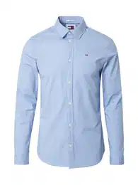 Hemd hellblau / blutrot / wei