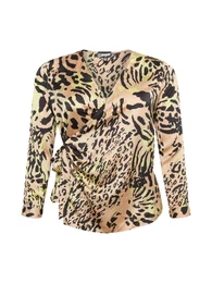 Halenka béžová / světle žlutá / černá