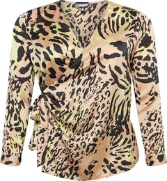 Halenka béžová / světle žlutá / černá