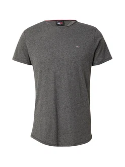 Tommy Jeans T-Shirt 'Jaspe' navy/graumeliert/rot/weiß