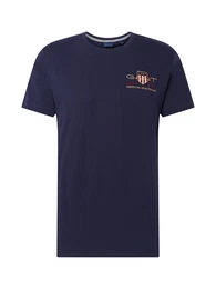 T-Shirt dunkelblau / gold / dunkelrot / weiß