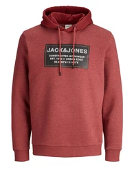 Sweatshirt ''''STORY'''' rotmeliert / schwarz / weiß