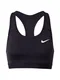 NIKE Sportovní podprsenka  černá / bílá