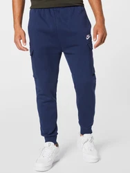 Nike Sportswear Hose CLUB FLEECE Trousers Cargo Bb Sweatpants dunkelblau/weiß