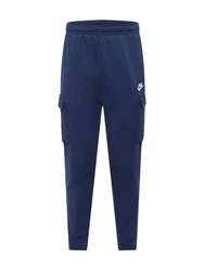 Nike Sportswear Hose CLUB FLEECE Trousers Cargo Bb Sweatpants dunkelblau/weiß