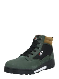 Schnürstiefel grün / ocker / schwarz