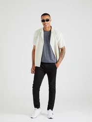 Tommy Jeans T-Shirt 'Jaspe' navy / graumeliert / rot / weiß