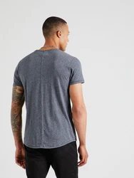 Tommy Jeans T-Shirt 'Jaspe' navy / graumeliert / rot / weiß