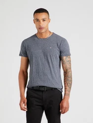 Tommy Jeans T-Shirt 'Jaspe' navy / graumeliert / rot / weiß