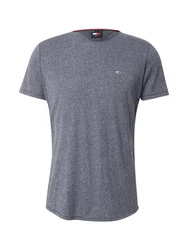 Tommy Jeans T-Shirt 'Jaspe' navy / graumeliert / rot / weiß