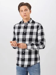 JACK & JONES Hemd 'Gingham' schwarz/wei