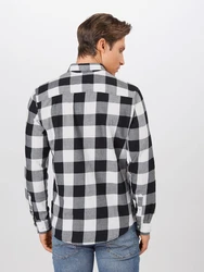 JACK & JONES Hemd 'Gingham' schwarz/wei