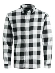 JACK & JONES Hemd 'Gingham' schwarz/wei