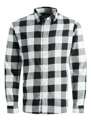 JACK & JONES Hemd 'Gingham' schwarz/wei