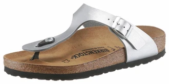 BIRKENSTOCK Zehentrenner 'Gizeh' silber